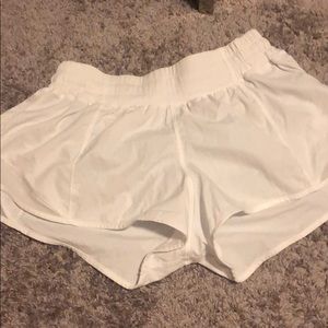 White lulu lemon shorts
